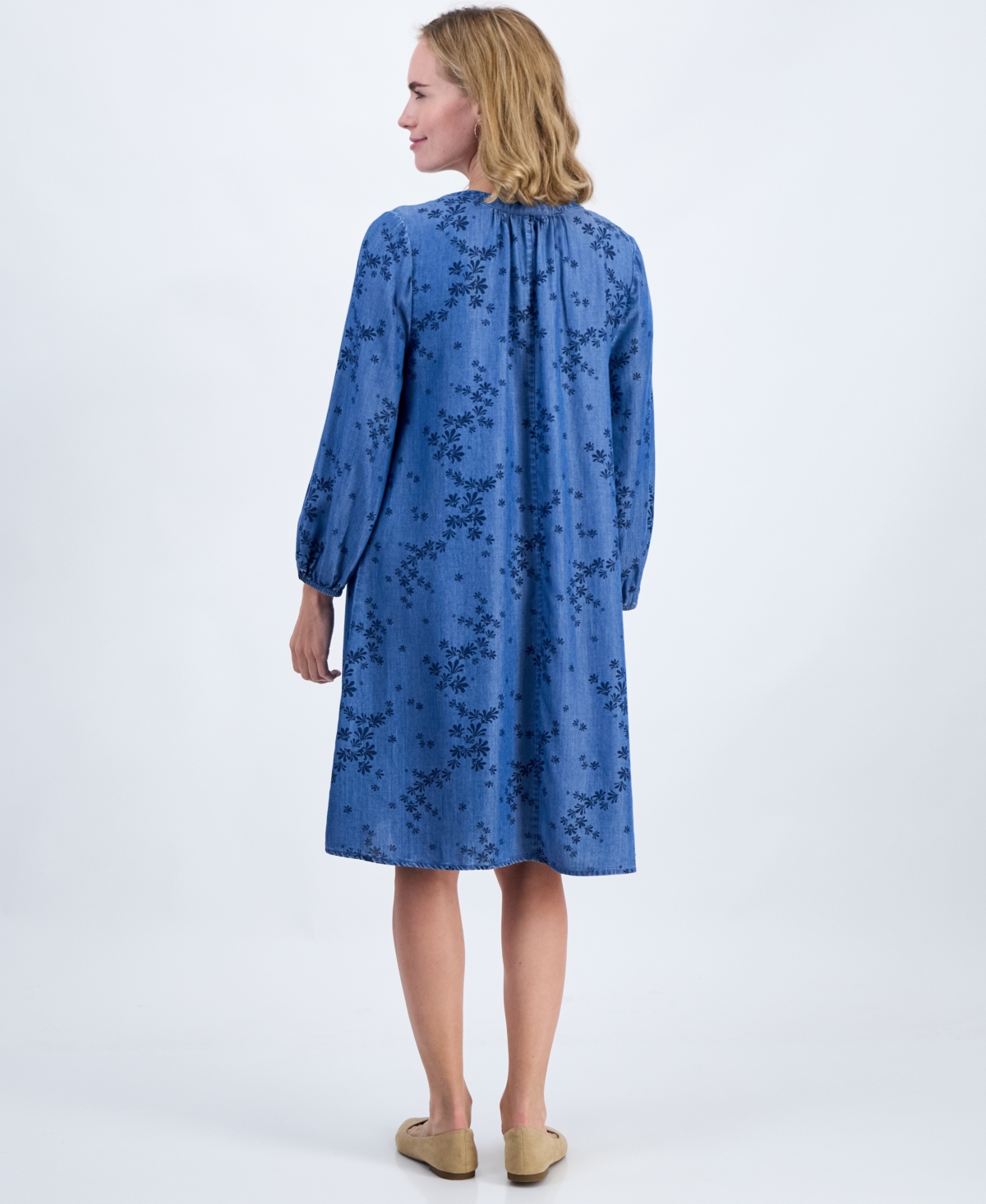 Style & Co Petite Floral-Print Popover Dress, Macy's Exclusive