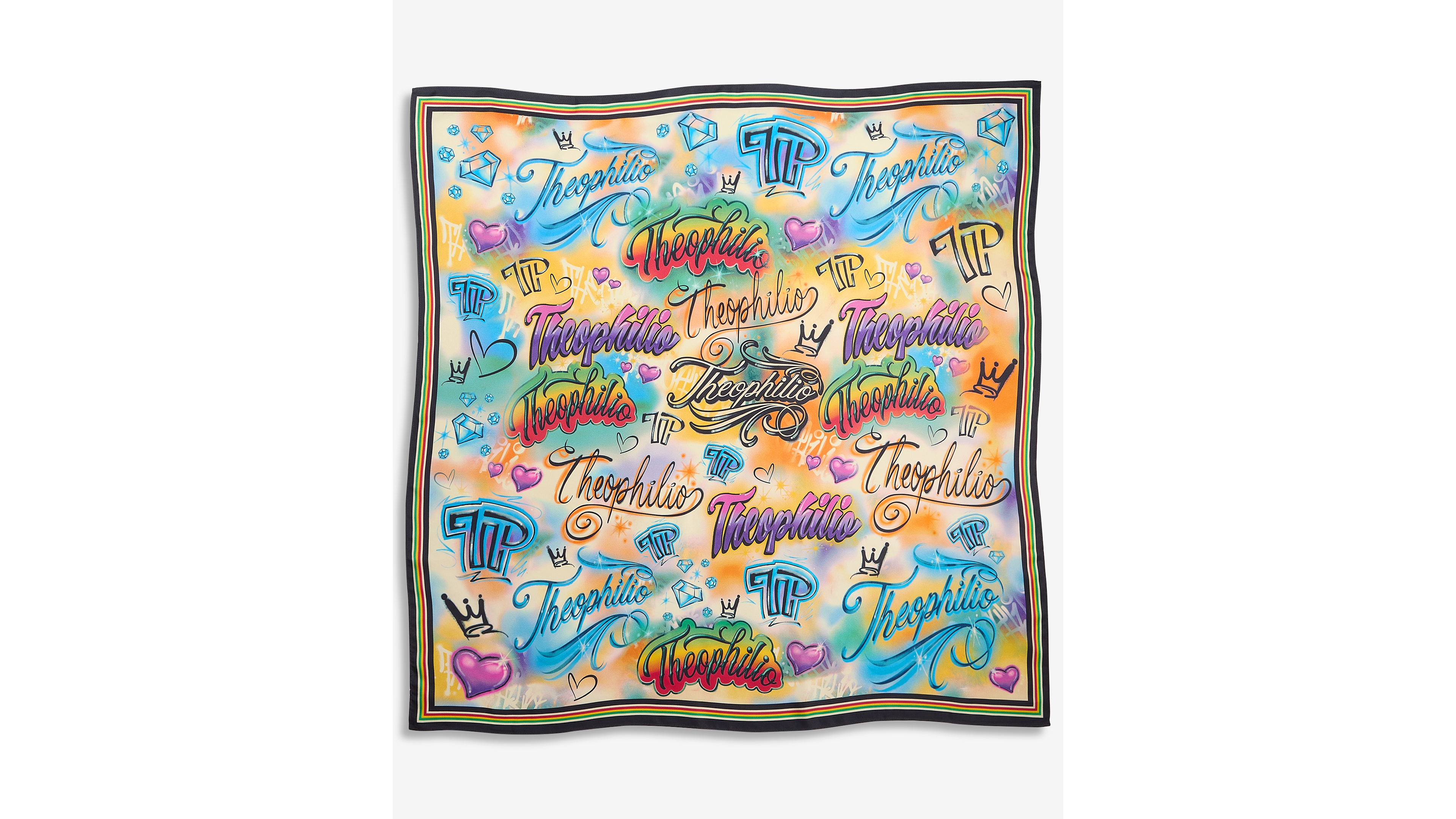 Theophilio | Macy's Women's Silk Graffiti Print Square Scarf, Macy's Exclusive
