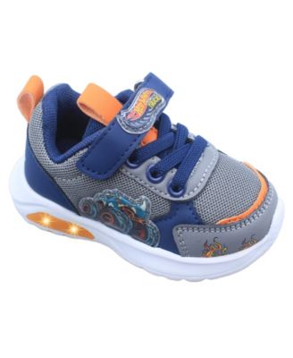 Big Boys Monster Trucks ( 7T to 10 ) Light-Up Sneakers