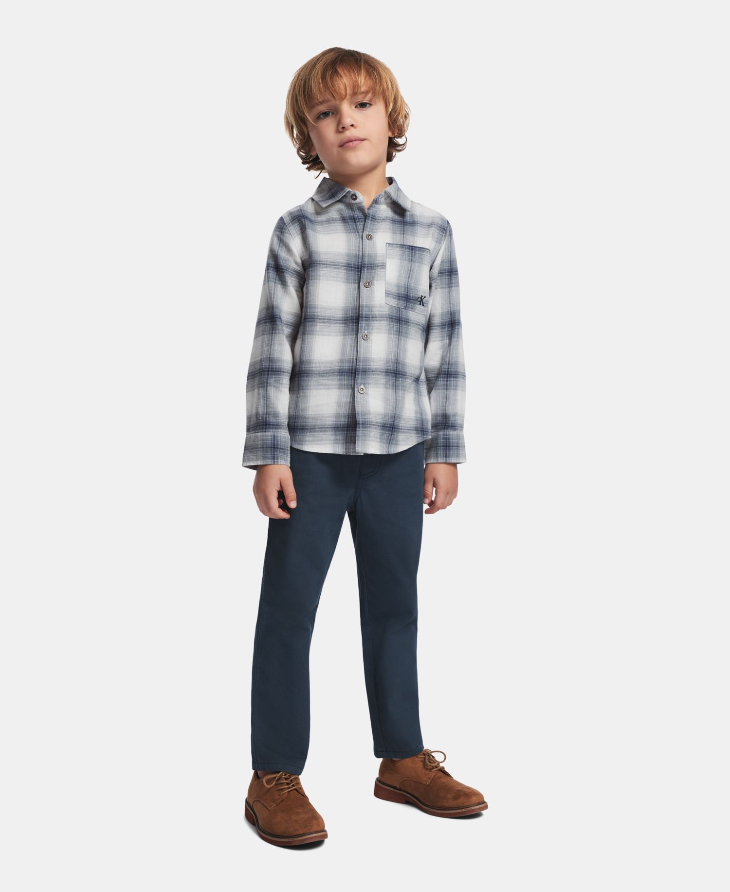 Boys' 2T-7 Long-Sleeve Shirt and Pants, 2-Piece Set