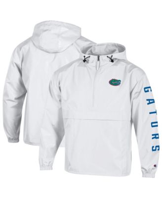 Men's White Florida Gators Cloud Packable Half-Zip Hooded Jacket