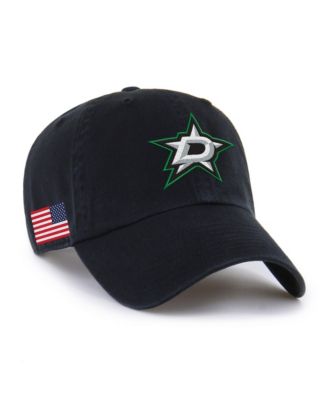 Men's and Women's Black Dallas Stars Heritage Flag Clean Up Adjustable Hat