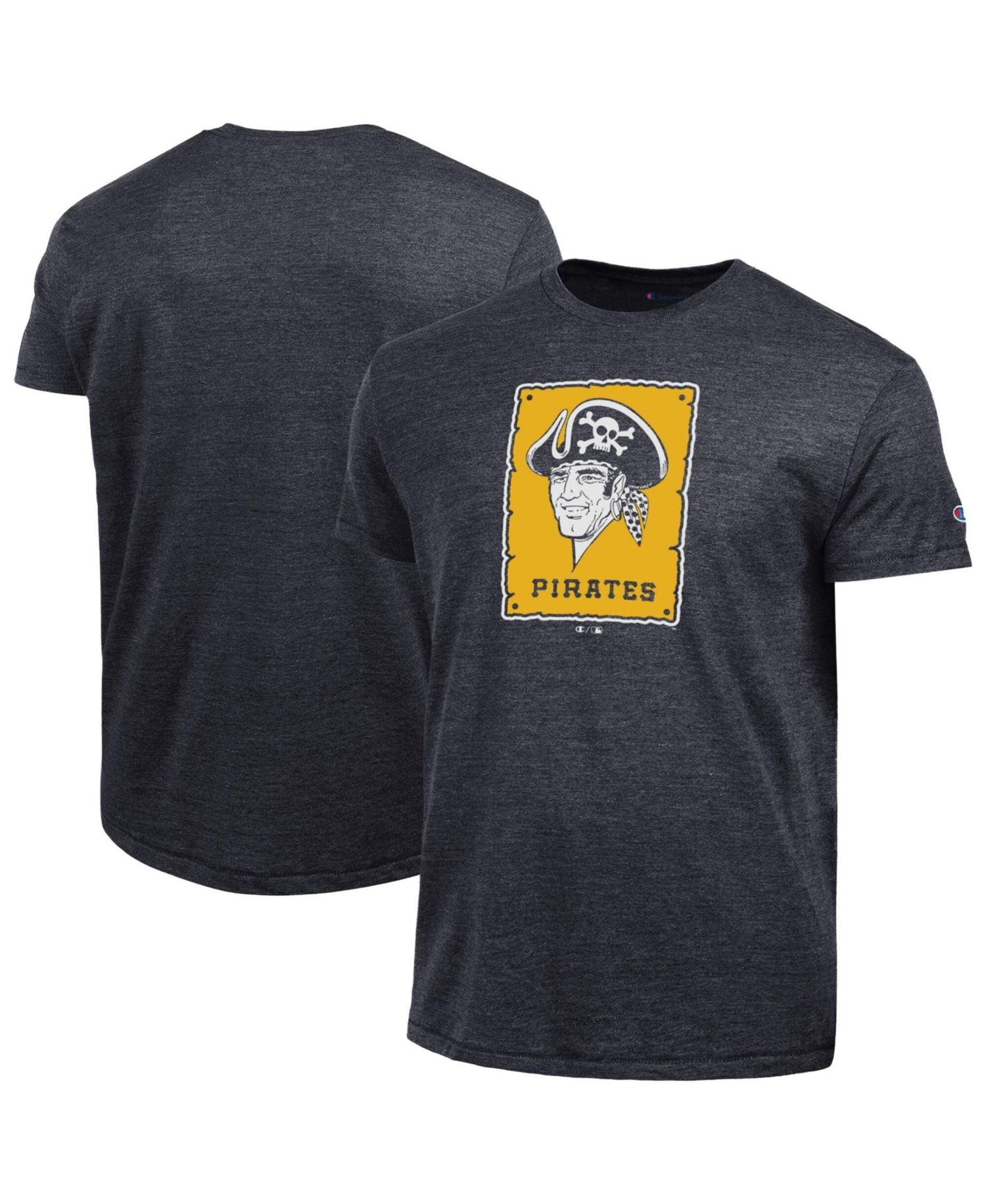 Men's Black Pittsburgh Pirates Cooperstown Logo Tri-Blend T-Shirt