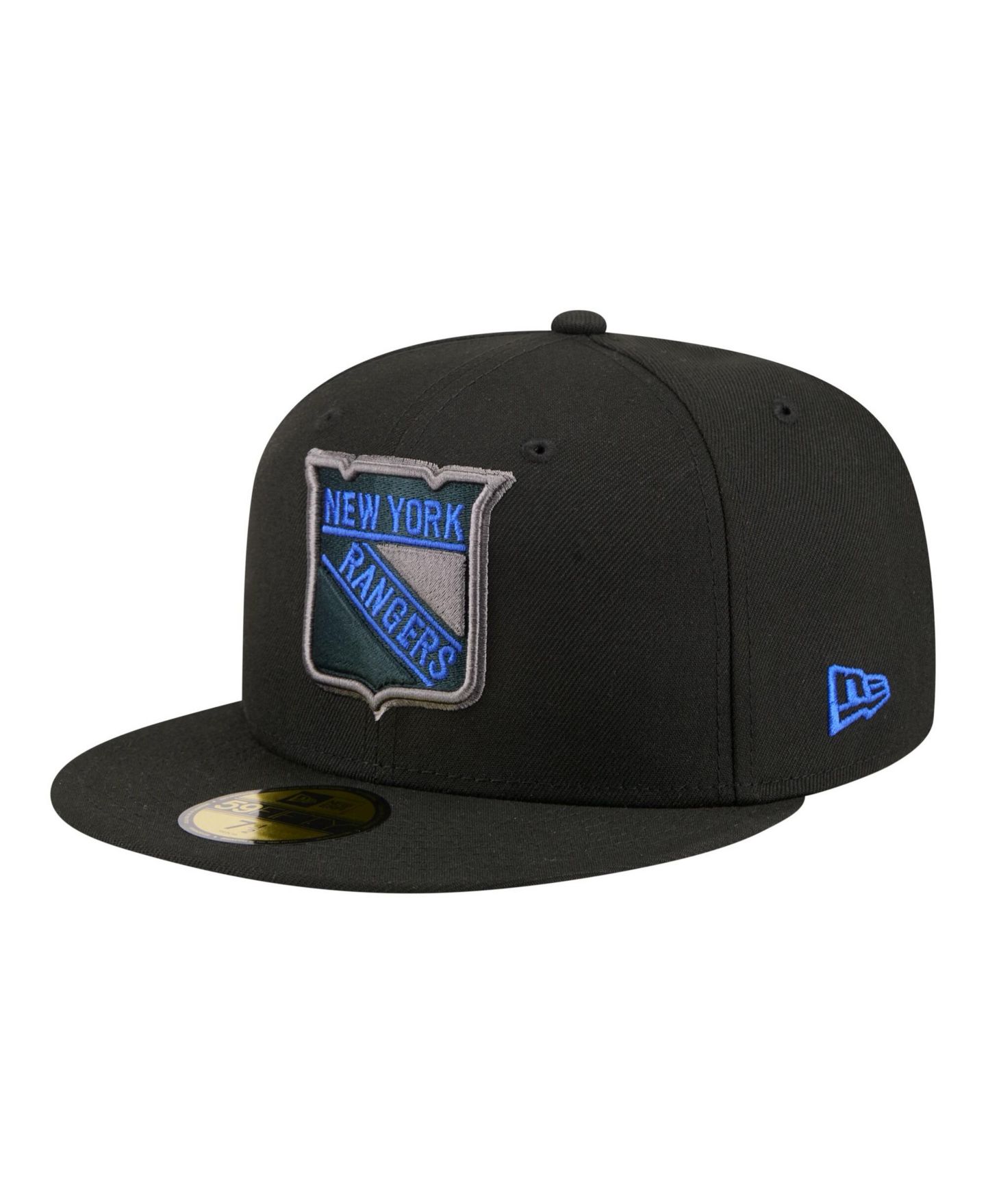 Мужская кепка New Era Black New York Rangers Color Pop 59FIFTY Fitted Hat — фото 1