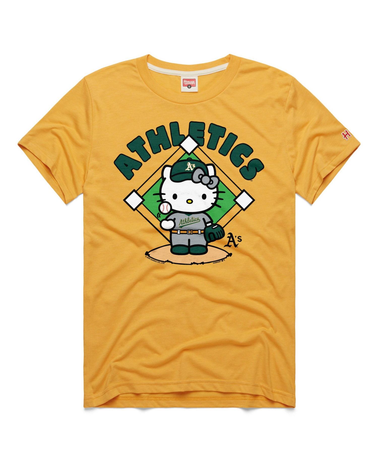 Men's and Women's Gold Athletics Hello Kitty Tri-Blend T-Shirt
