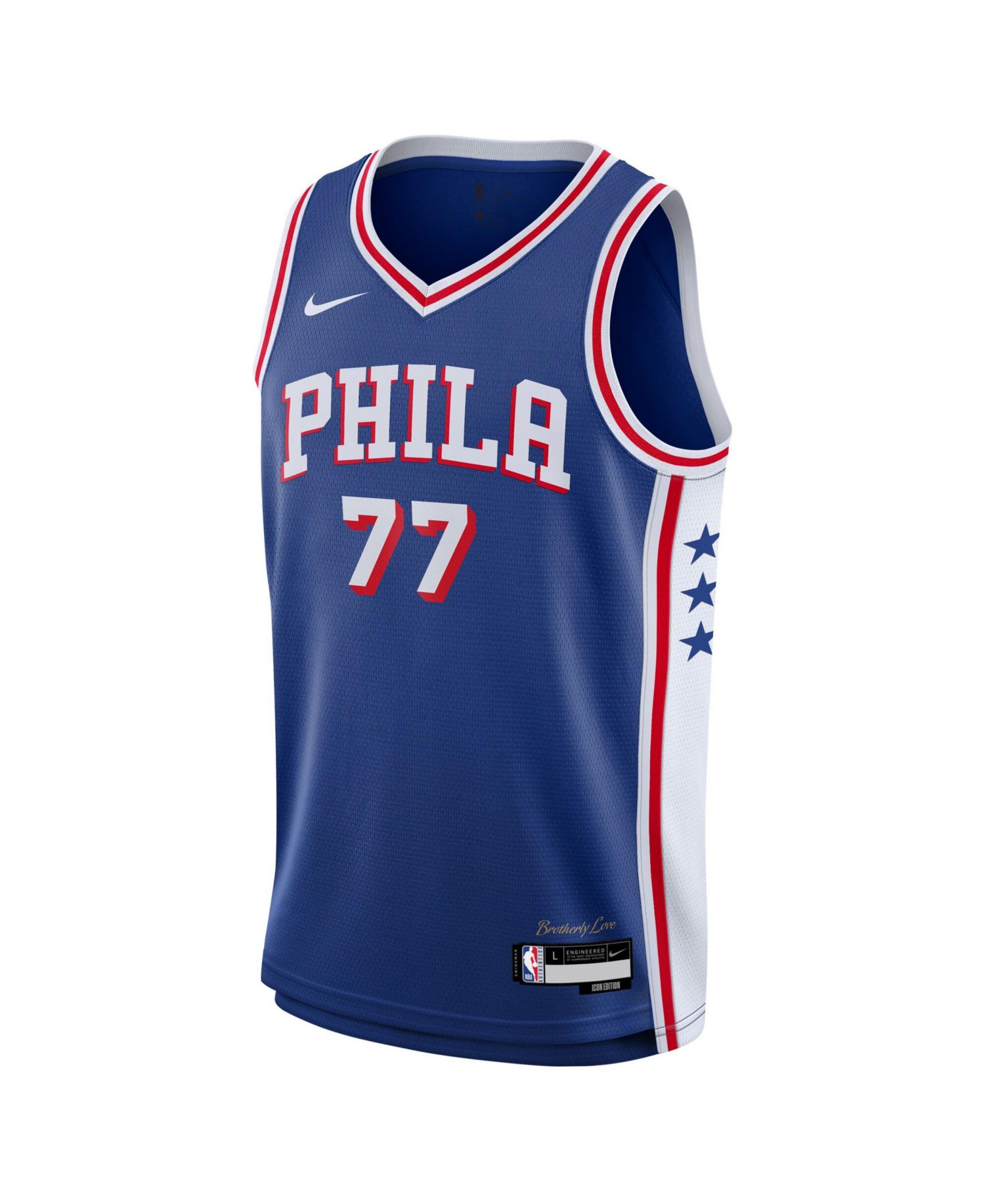 Big Boys and Girls VJ Edgecombe Royal Philadelphia 76ers Swingman Jersey