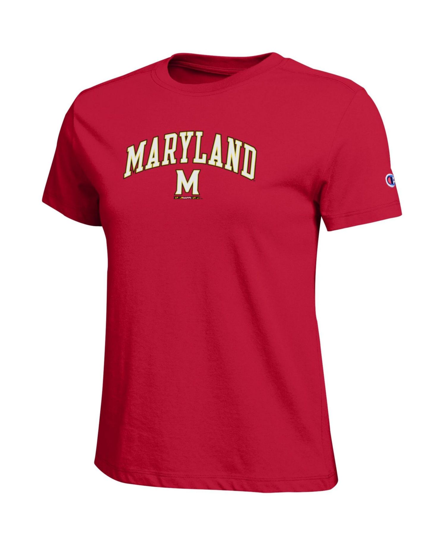 Women's Red Maryland Terrapins Arched Over Logo T-Shirt