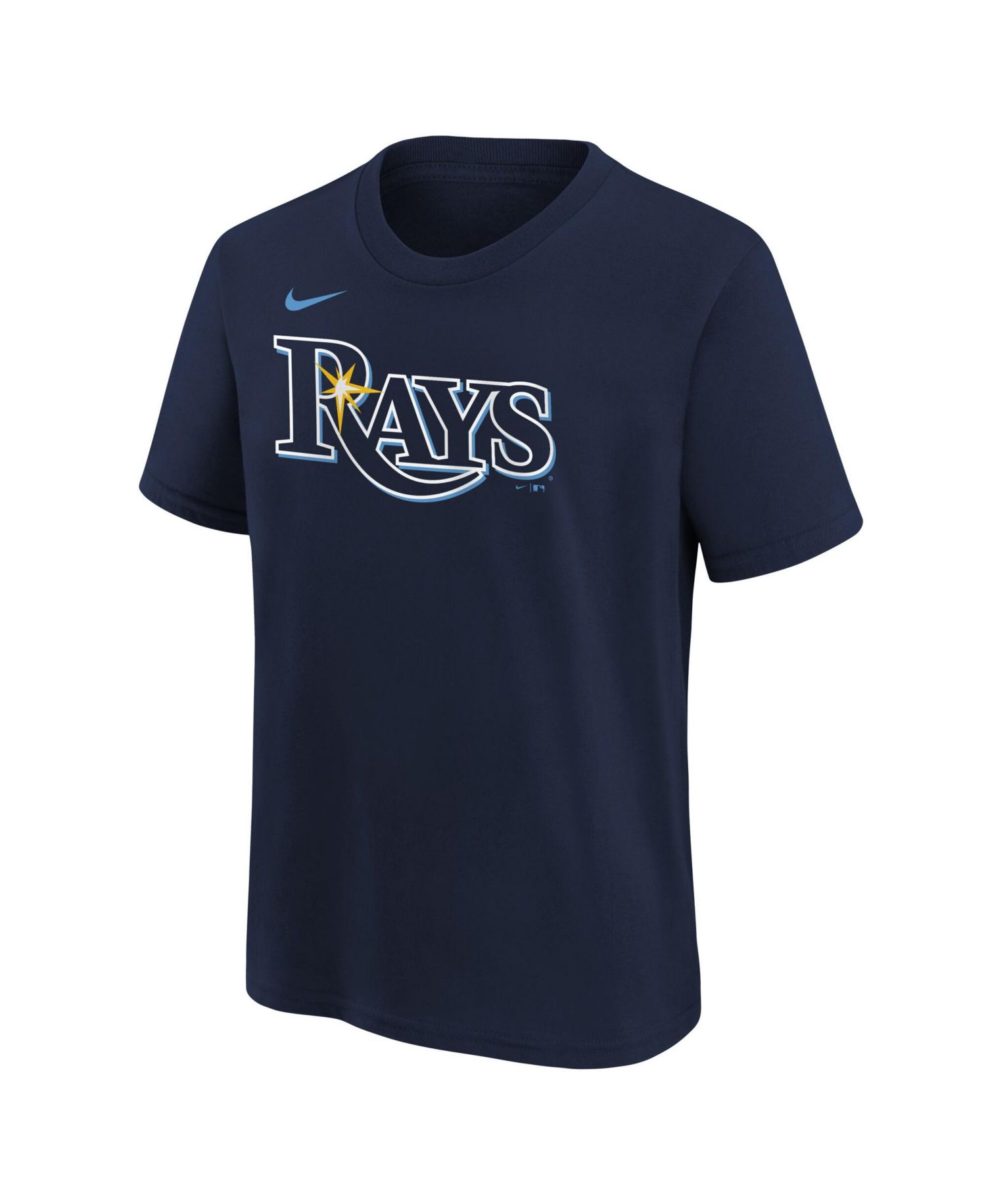 Big Boys and Girls Junior Caminero Navy Tampa Bay Rays Name & Number T-Shirt