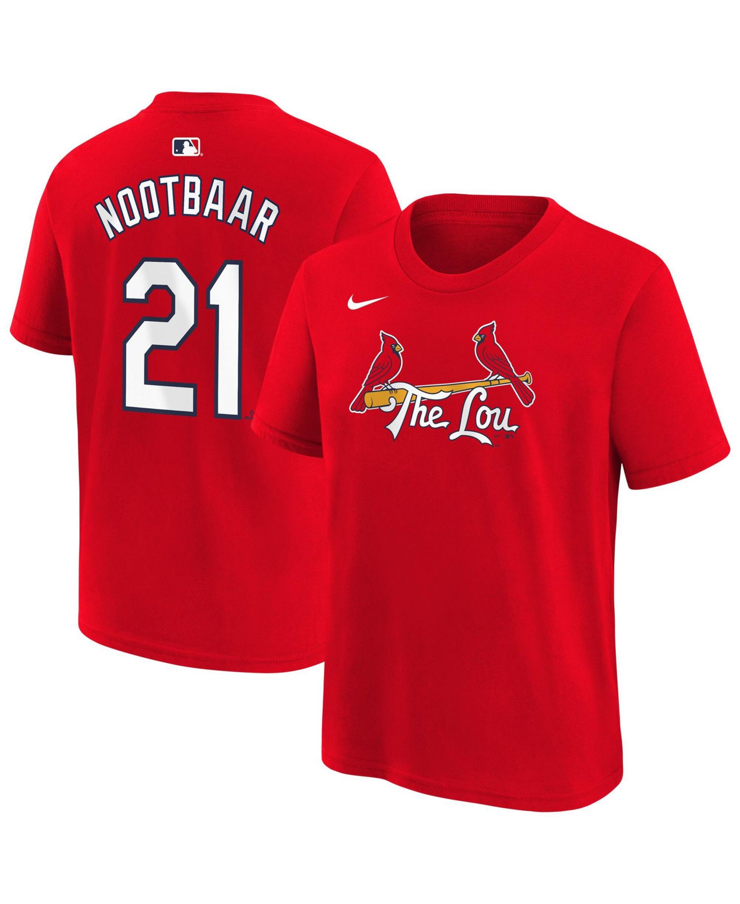 Big Boys and Girls Lars Nootbaar Red St. Louis Cardinals City Connect Name & Number T-Shirt