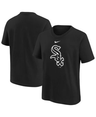 Big Boys and Girls Black Chicago White Sox Large Logo T-Shirt