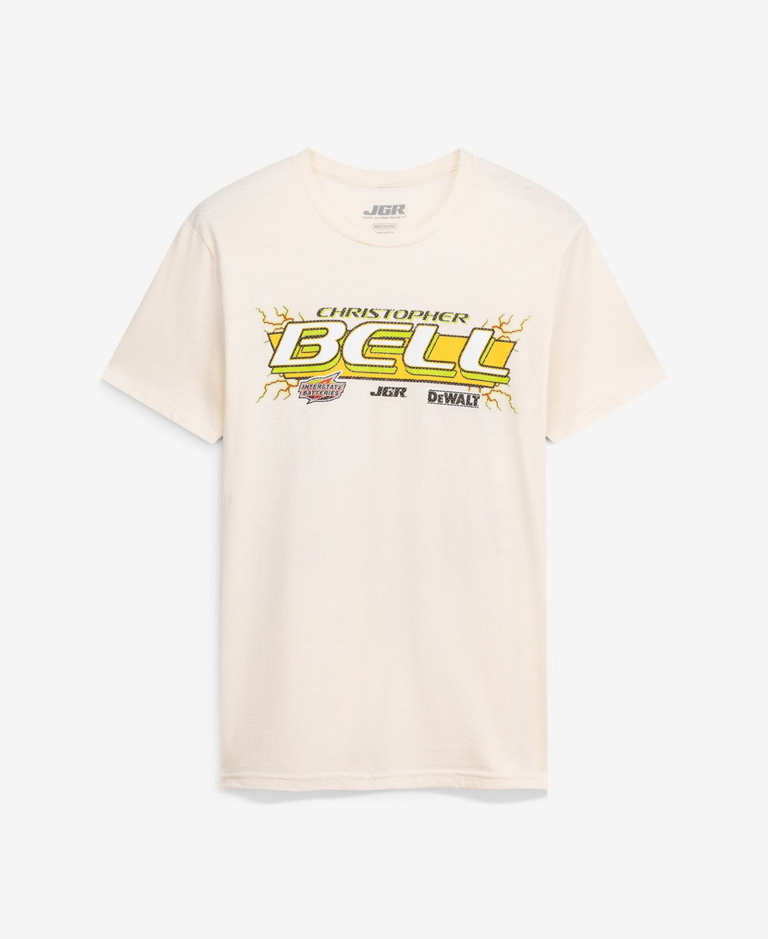 Men's Cream Christopher Bell 20 DeWalt/Interstate T-Shirt