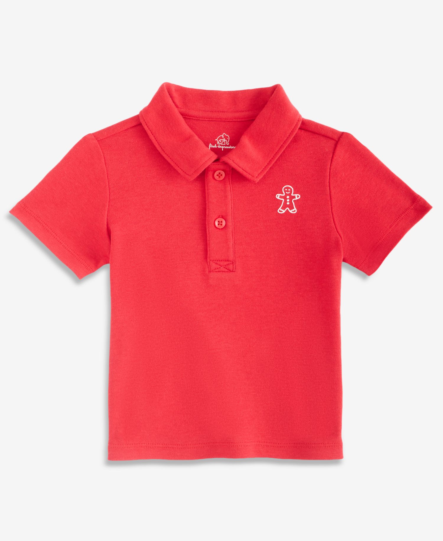 Toddler Boys' 2T-4T Mix & Match Short-Sleeve Gingerbread Polo Top