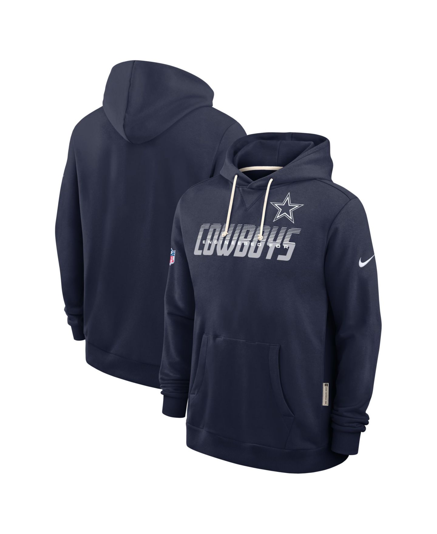 Мужское худи Nike Navy Dallas Cowboys Sideline Standard Issue Dri-FIT — фото 1