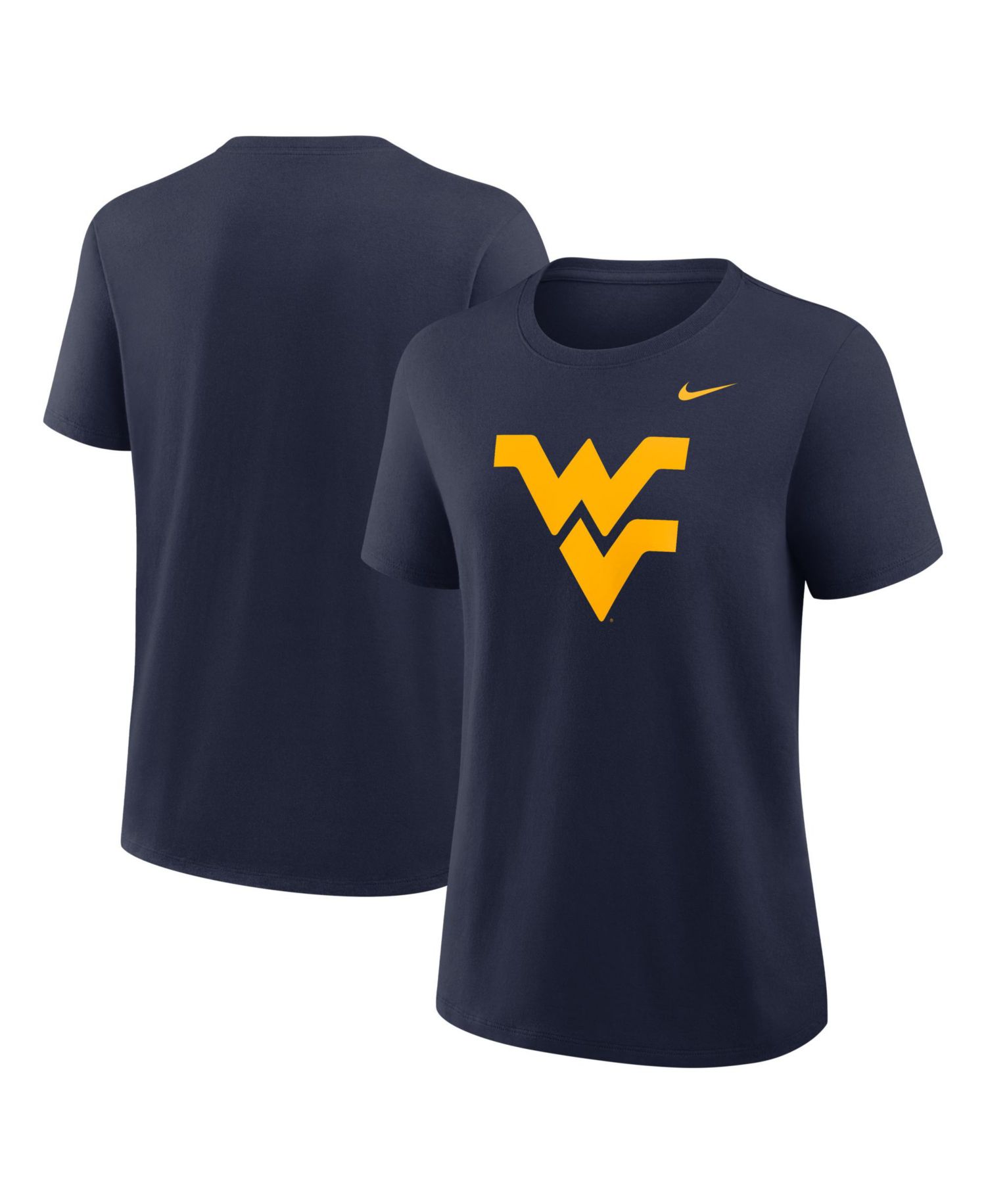 Women's Navy West Virginia Mountaineers Primary Logo T-Shirt
