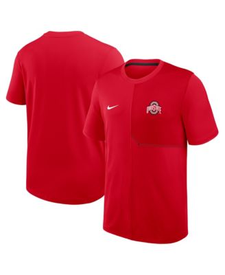Men's Scarlet Ohio State Buckeyes 2026 Sideline UV Dri-FIT Coaches Shirt