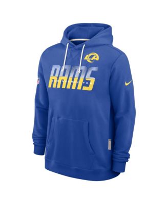 Men's Royal Los Angeles Rams Sideline Standard Issue Dri-FIT Hoodie