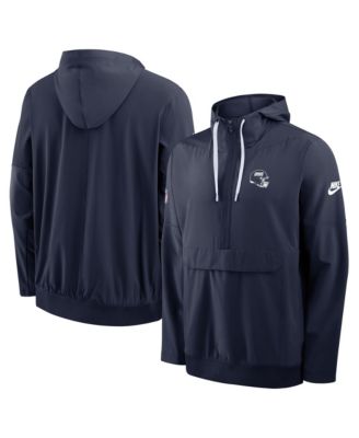 Men's Navy New York Giants Alt Anorak Half-Zip Hooded Jacket