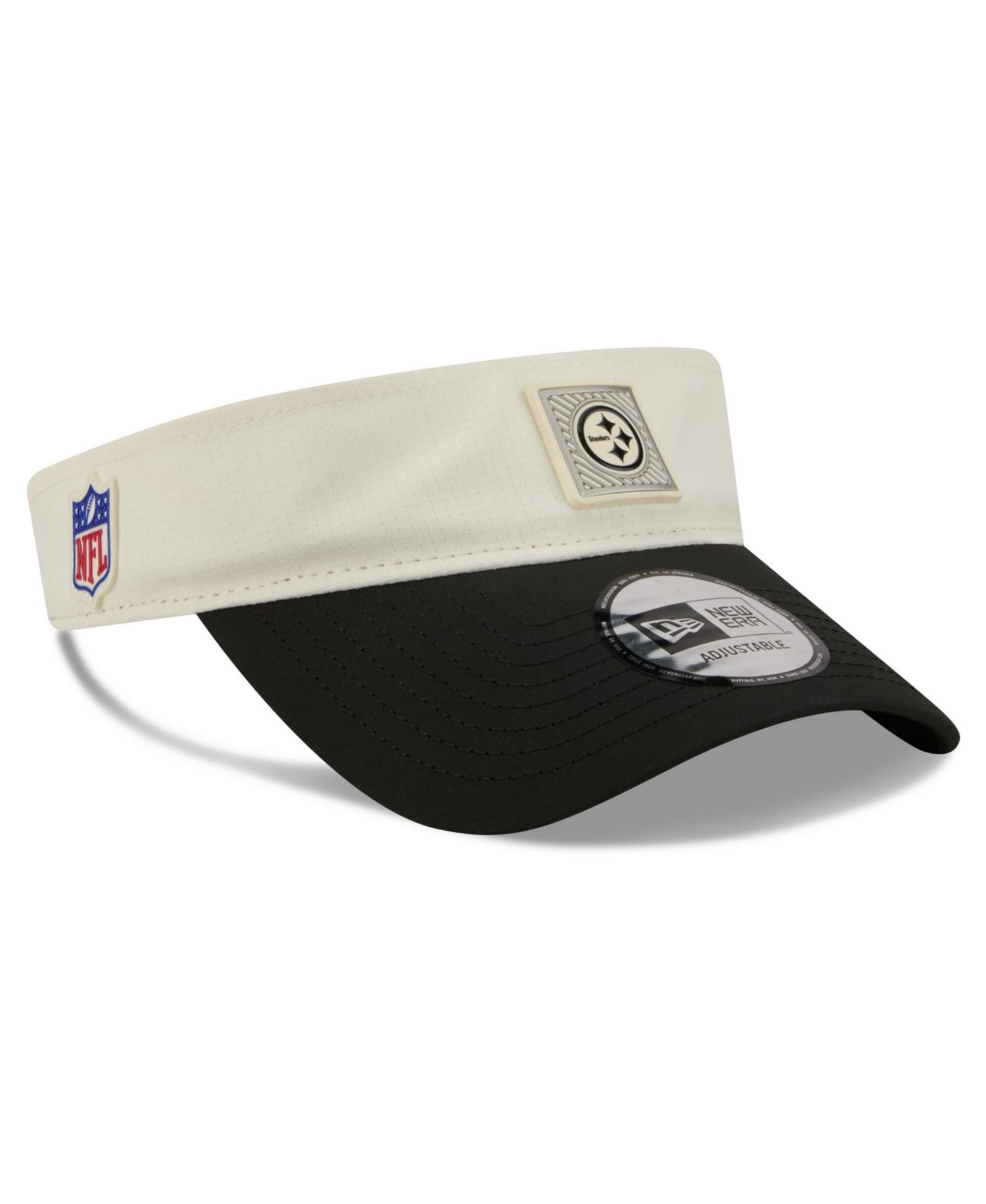 Men's Cream/Black Pittsburgh Steelers 2026 NFL Training Camp Adjustable Visor Hat