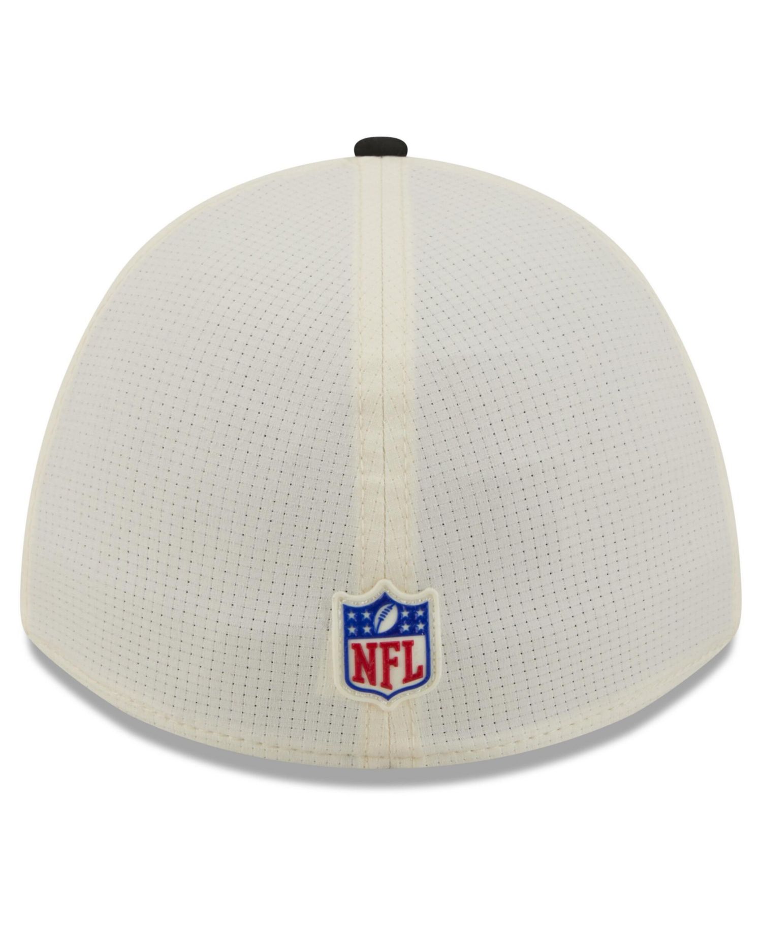 Men's Cream/Black Las Vegas Raiders 2026 NFL Training Camp 39THIRTY Flex Hat