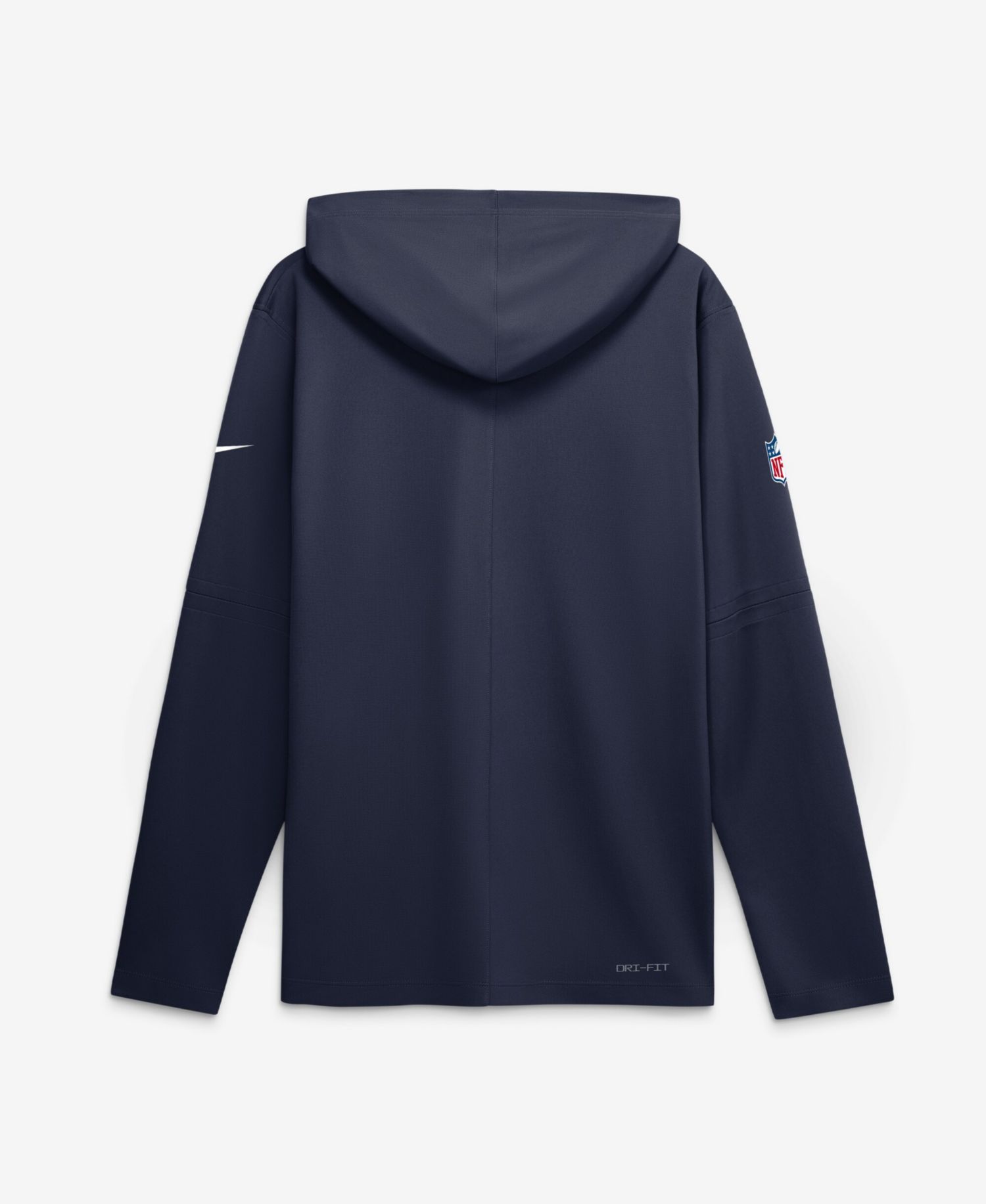 Men's Navy Denver Broncos Sideline Lightweight Long Sleeve Hooded Dri-FIT T-Shirt