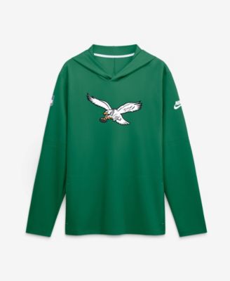 Men's Kelly Green Philadelphia Eagles Sideline Dri-FIT Long Sleeve Hooded T-Shirt