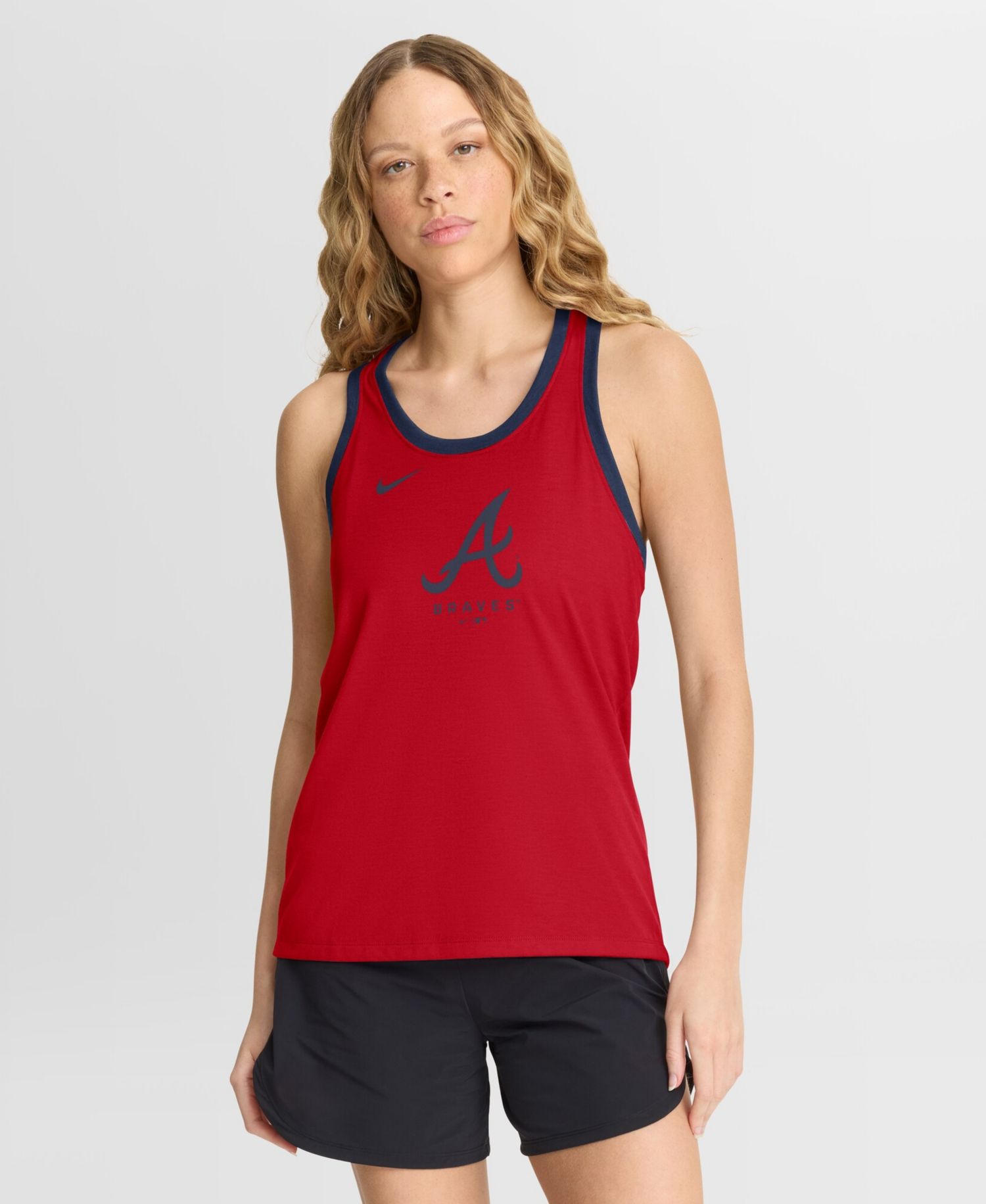 Women's Red Atlanta Braves Tri-Blend Dri-FIT Racerback Tank Top