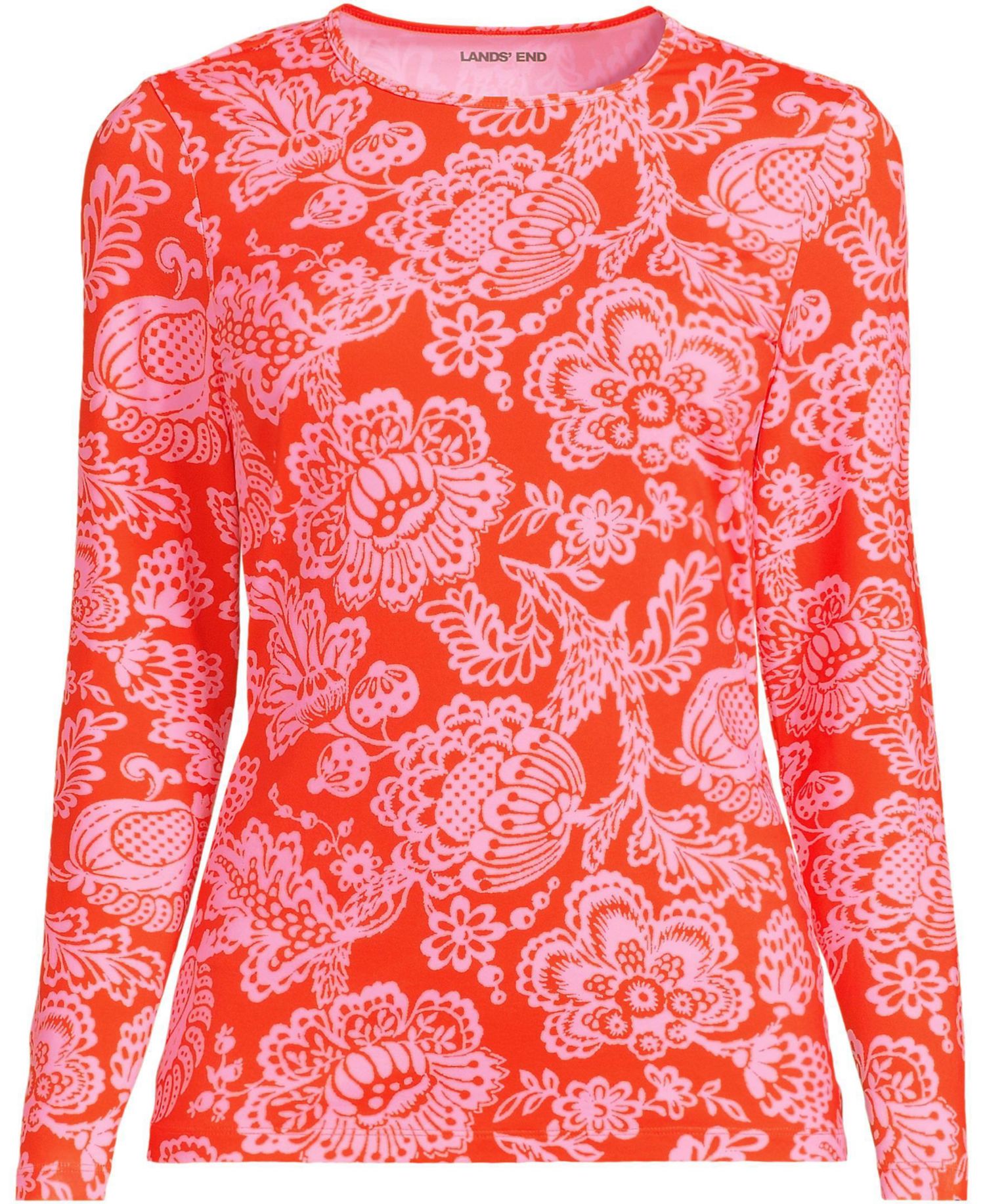 Women's Tall Long Sleeve Crewneck Garden Tee - Sunshade UPF 50 Quick Dry
