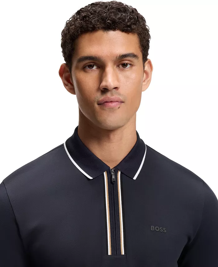 Men's Moisture-Wicking Stretch Cotton Slim-Fit Polo Shirt - thumbnail 5