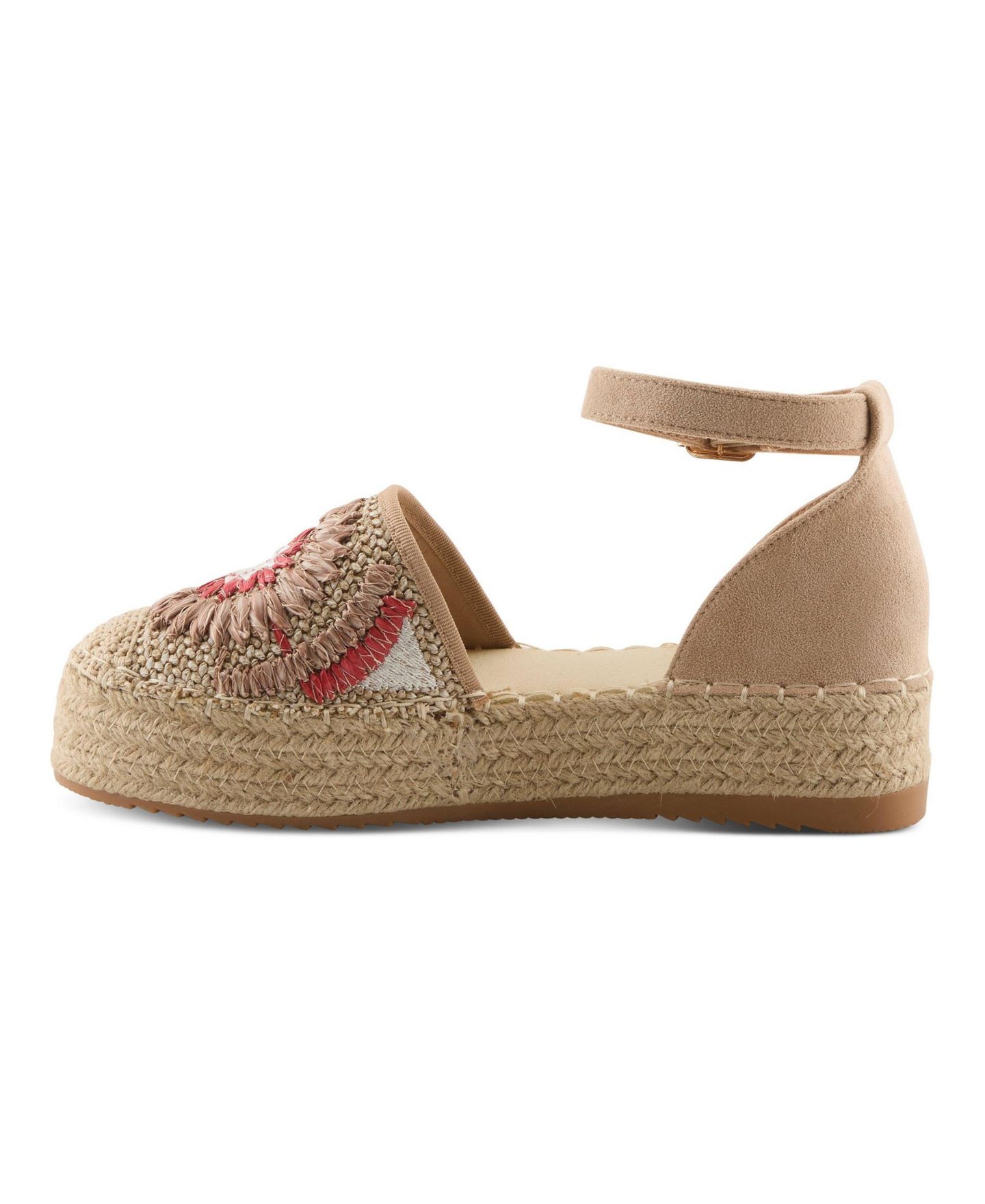 Женские сандалии Azura Endlessluv Espadrille Flatform with Cork Sole, цвет: Бежевый разноцветный — фото 2