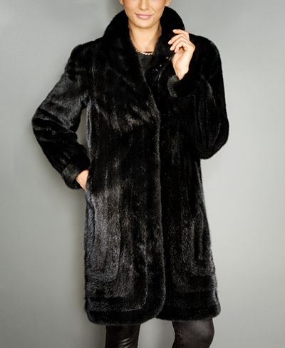 The Fur Vault Shawl-Collar Mink Fur Coat