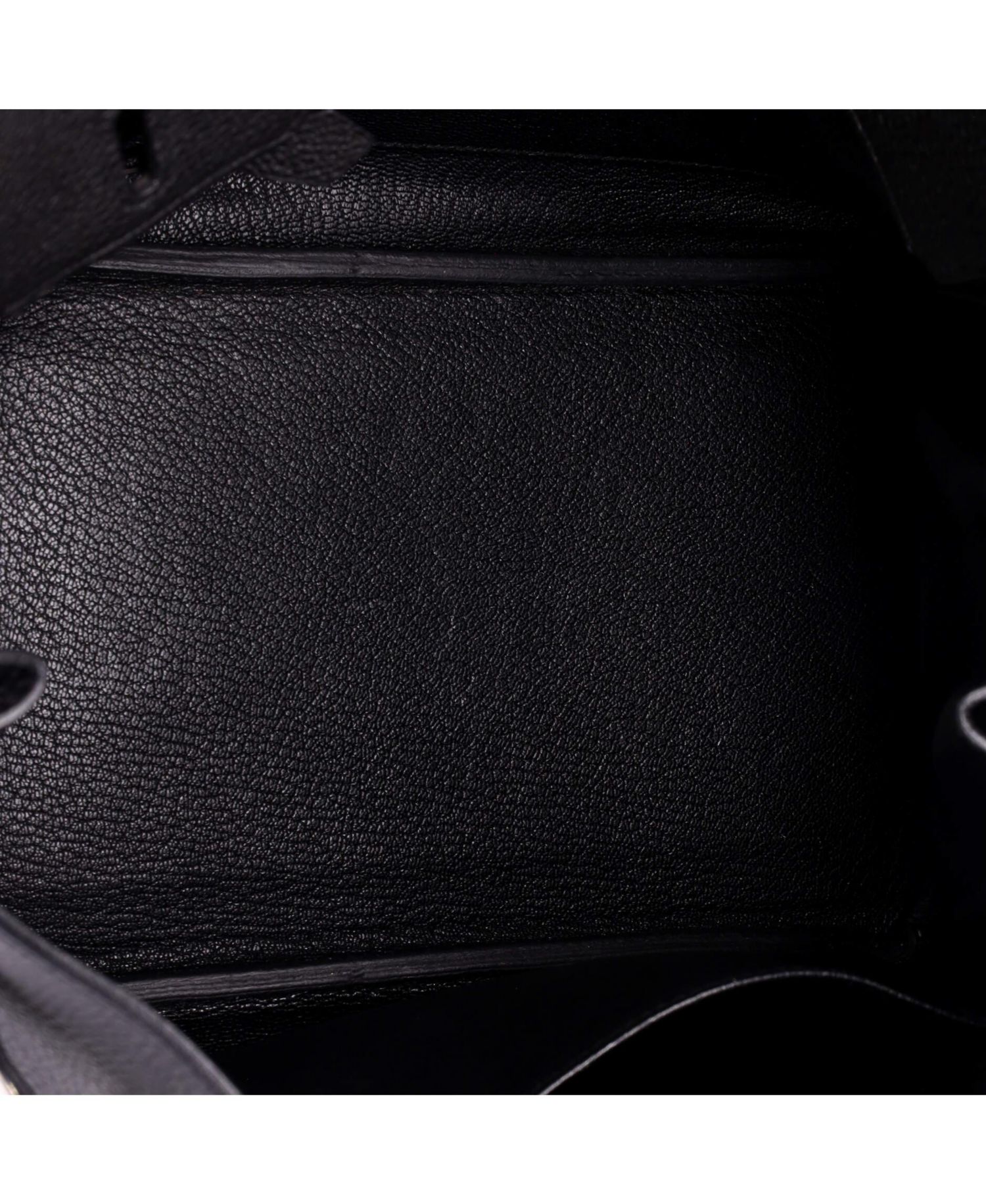 Birkin 25 Handbag Black Togo with Palladium Hardware