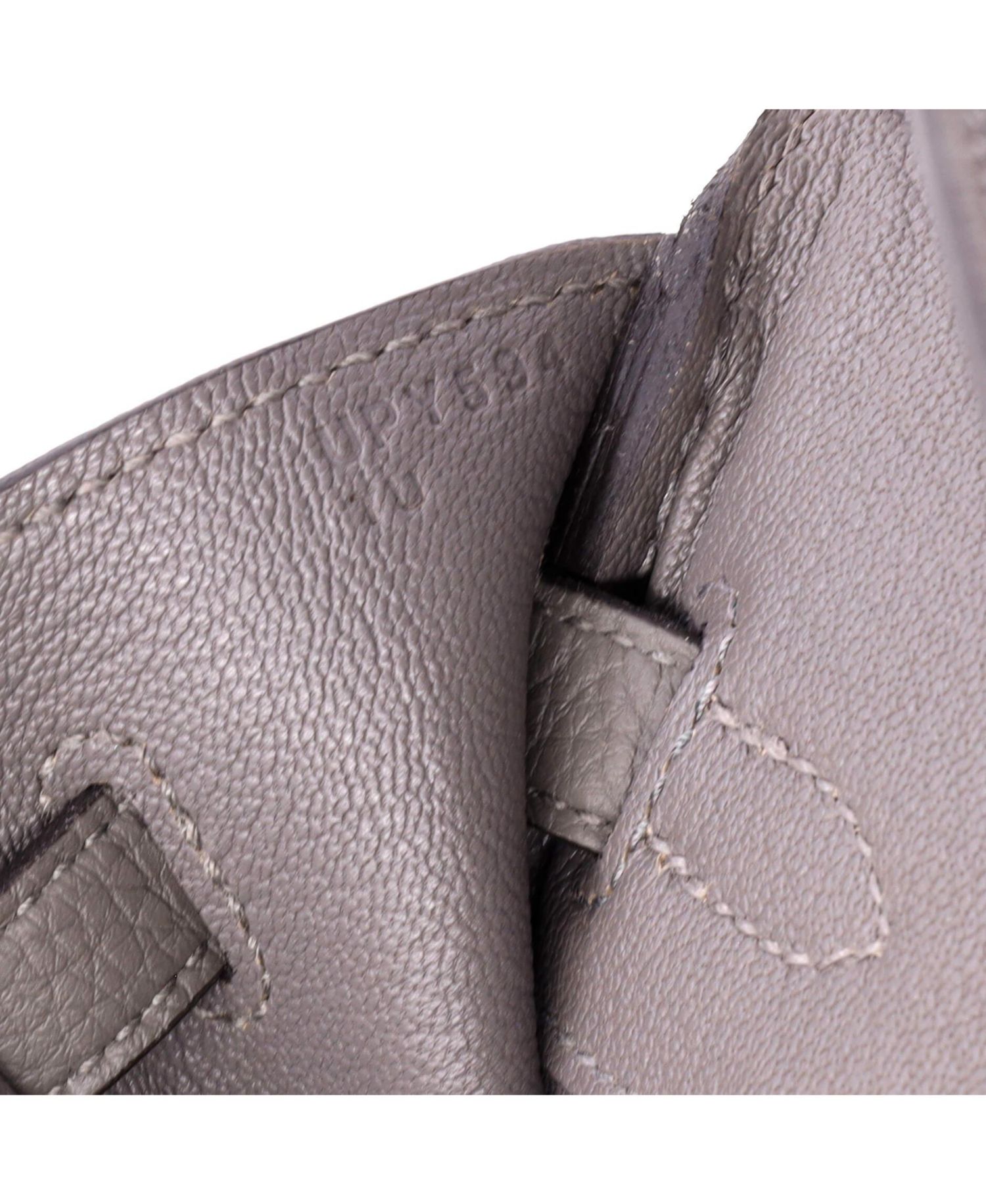 Birkin 25 Handbag Grey Togo with Gold Hardware