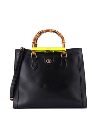 Medium Diana NM Bamboo Handle Tote Leather