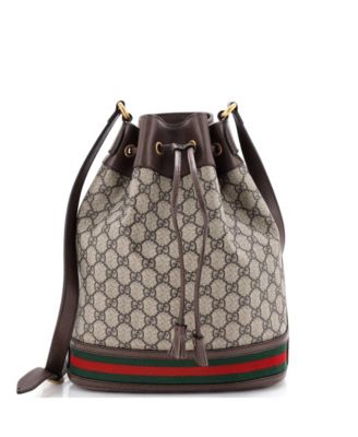 Medium Ophidia Bucket Bag GG Coated Canvas