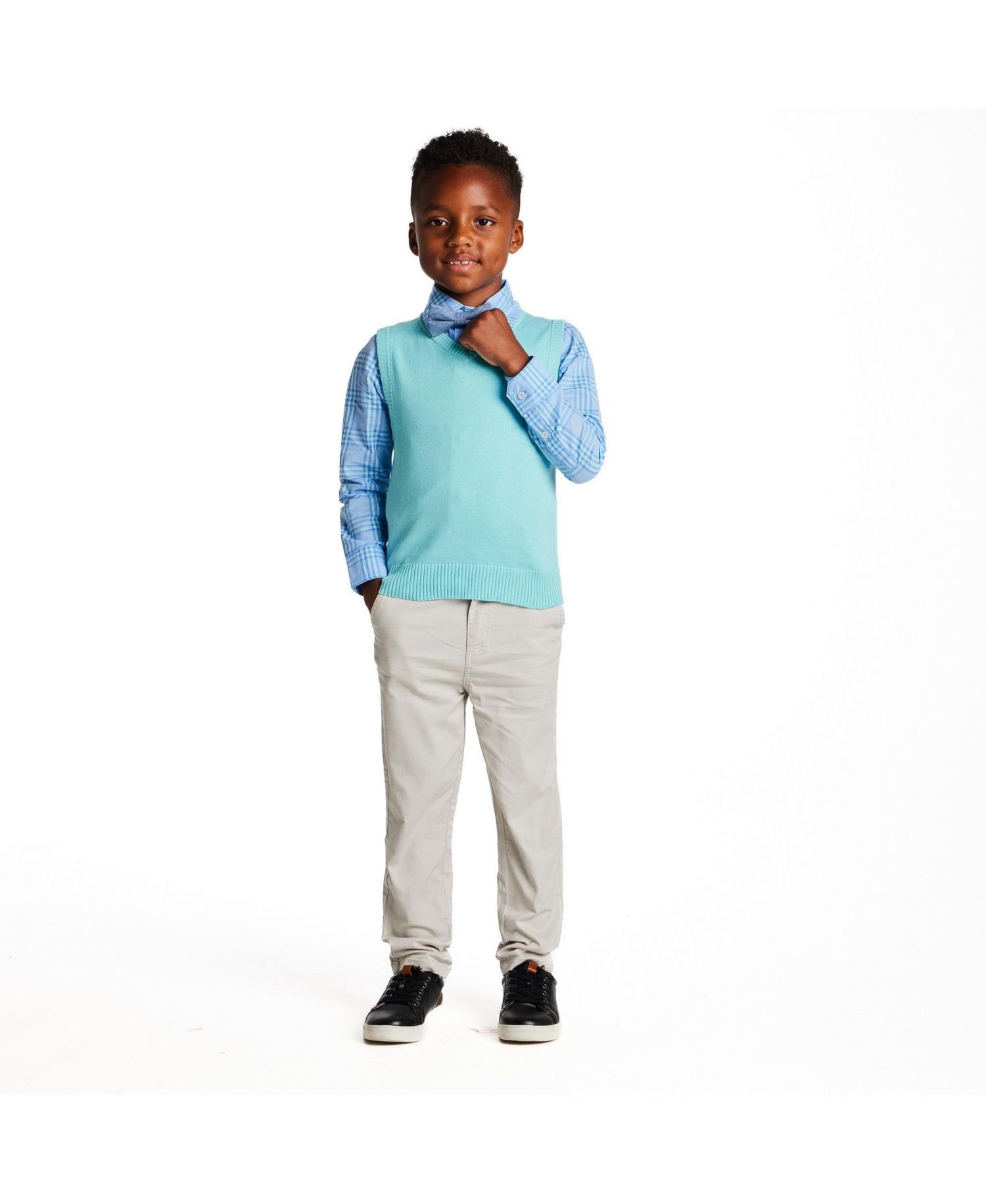 Toddler/Child Boys ( size 2T to 6 )Plaid Vest Set