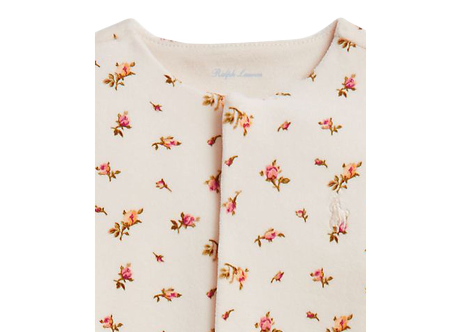 Baby Girls' Floral Velour Footed Coverall