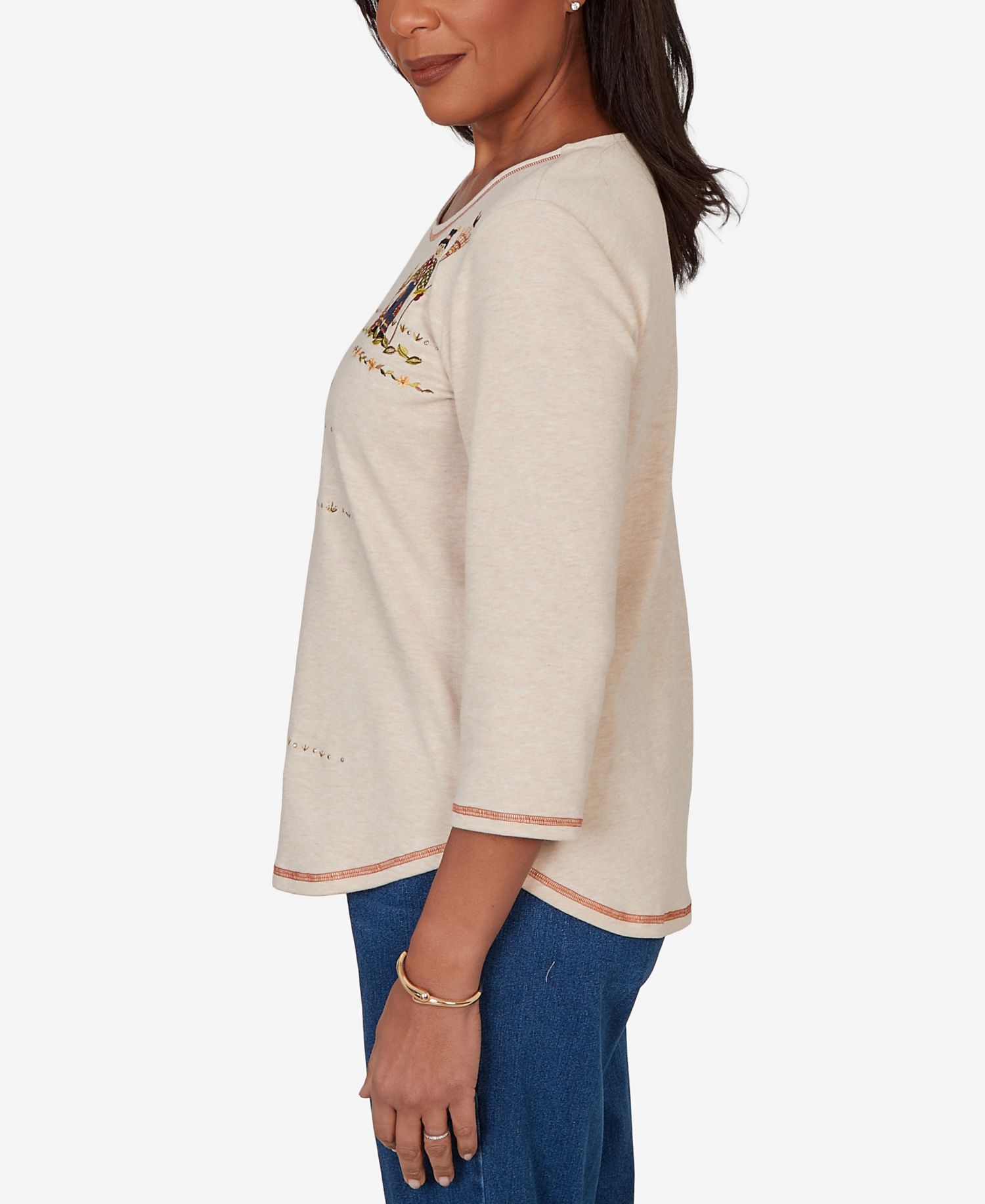Petite Scarecrow Family Embroidered Top