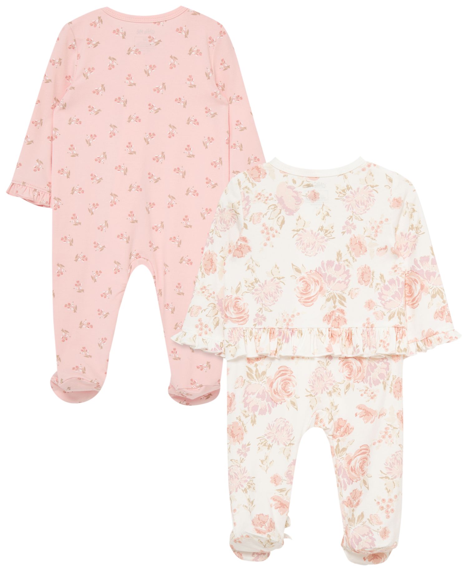 Baby Girls' Long-Sleeve Coverall, 2-Pack