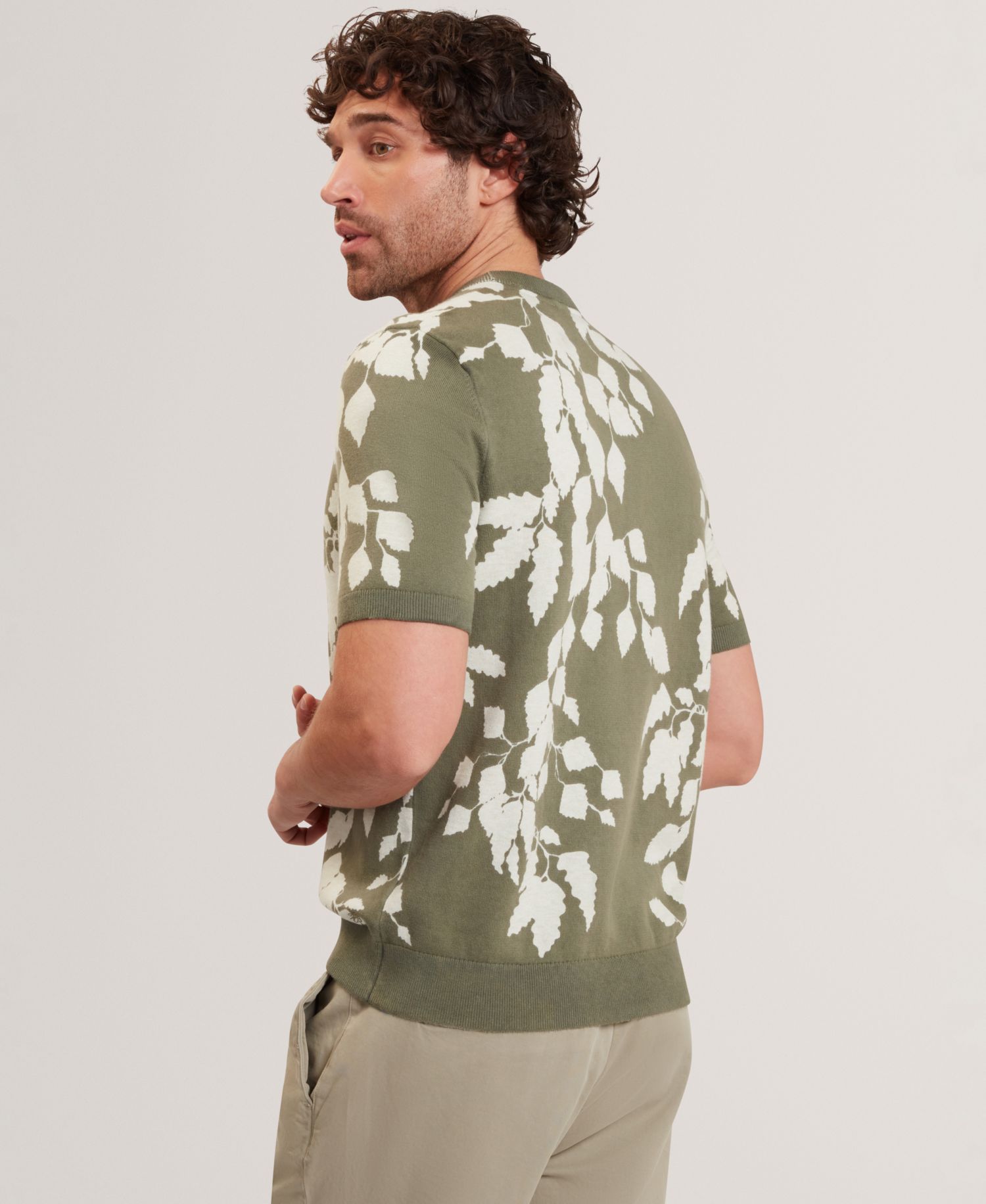 Men's Alddat Leaf Knitted T-Shirt