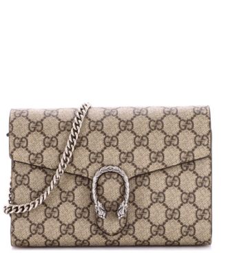 Small Dionysus Chain Wallet GG Coated Canvas