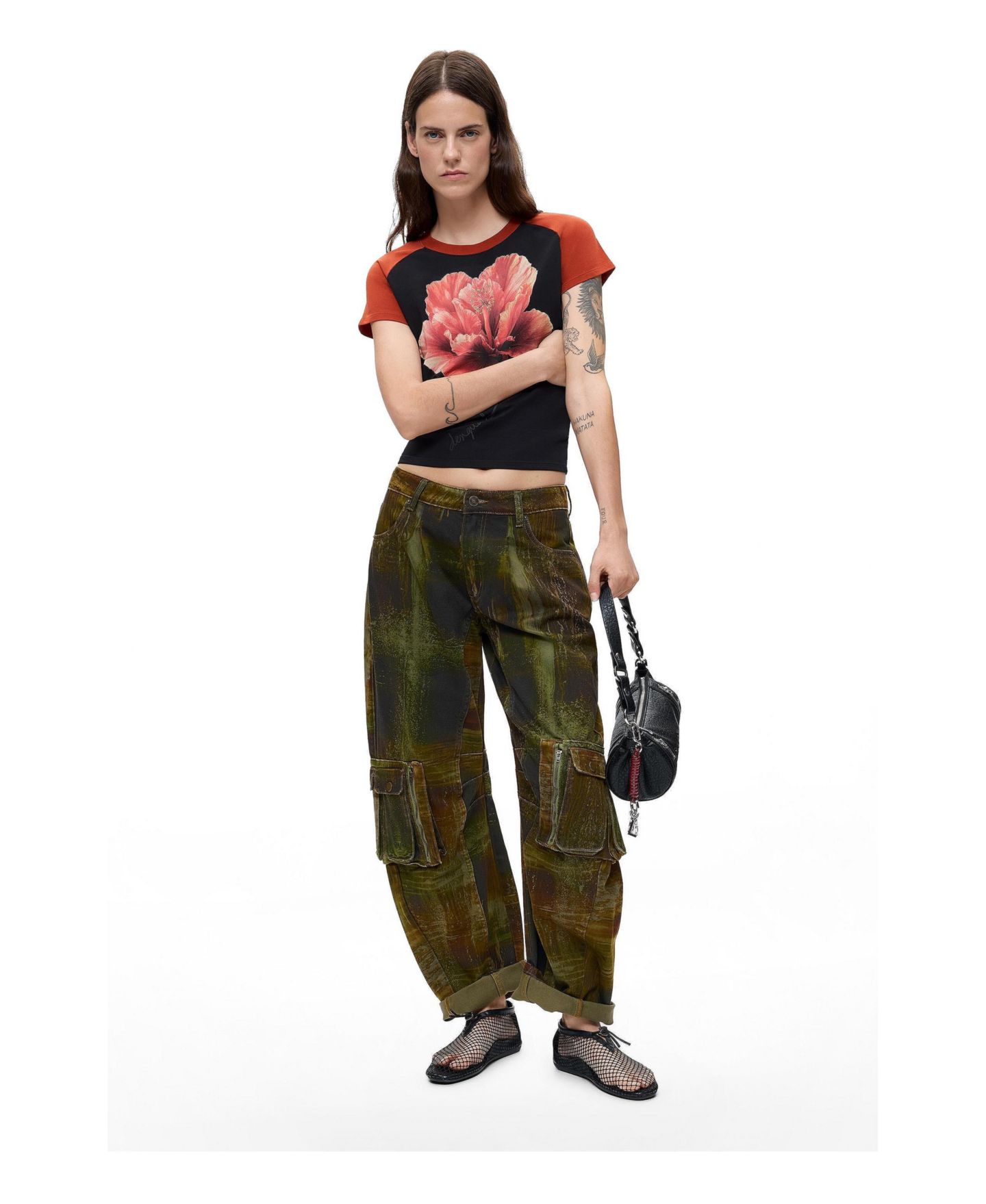 Женская футболка Desigual Printed short sleeve, цвет: Чёрный — фото 2