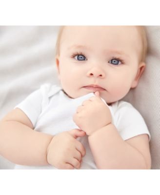 Baby Boys or Baby Girls Solid Short Sleeved Bodysuits, Pack of 5