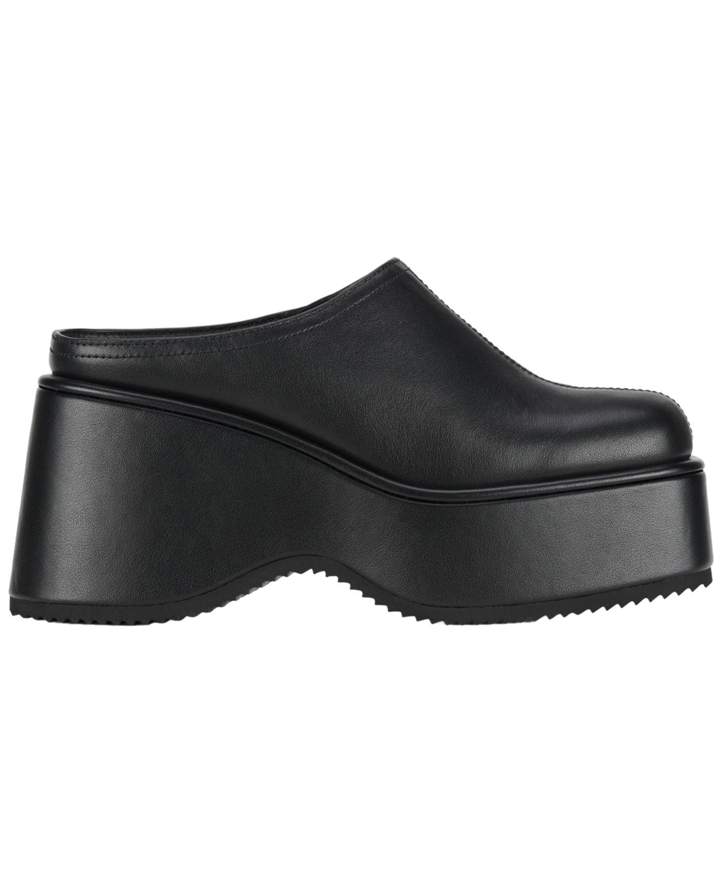 Женские сабо Jeffrey Campbell Waveform Lug-Sole Slip-On Flatform, цвет: Чёрный — фото 2