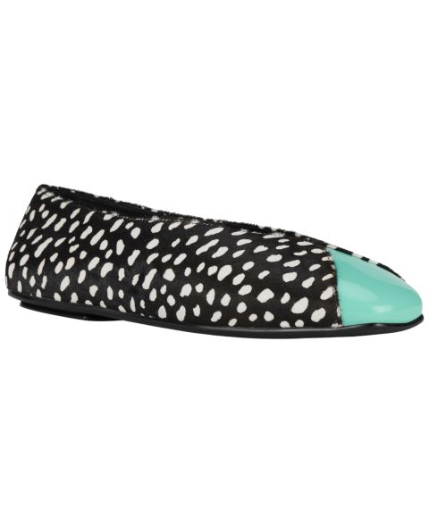 Женские балетки Jeffrey Campbell Grasp-F без застёжки, цвет: Чёрный / Белый