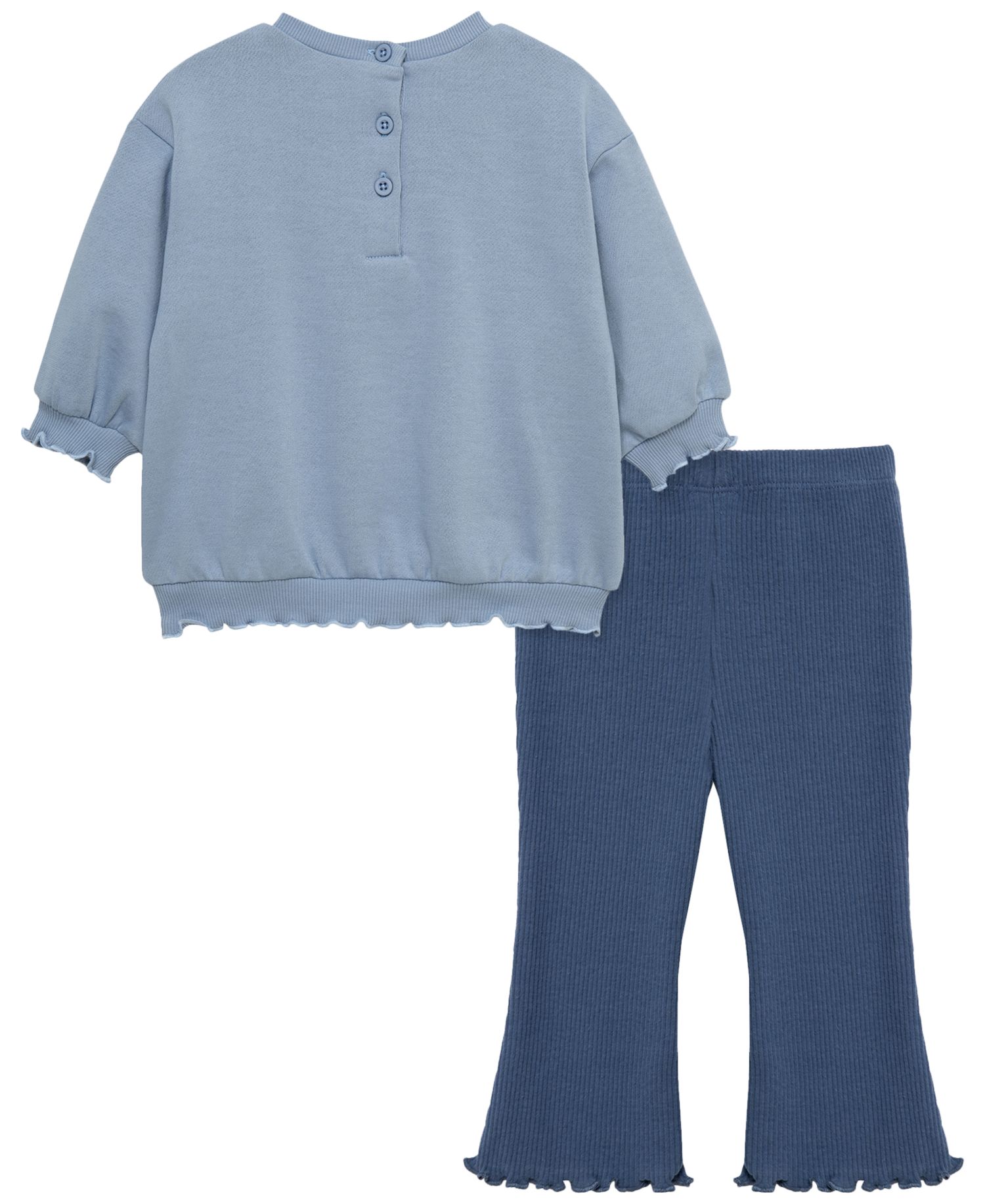 Baby Girls' Round Neck Sweatshirt and Leggings, 2-Piece Set
