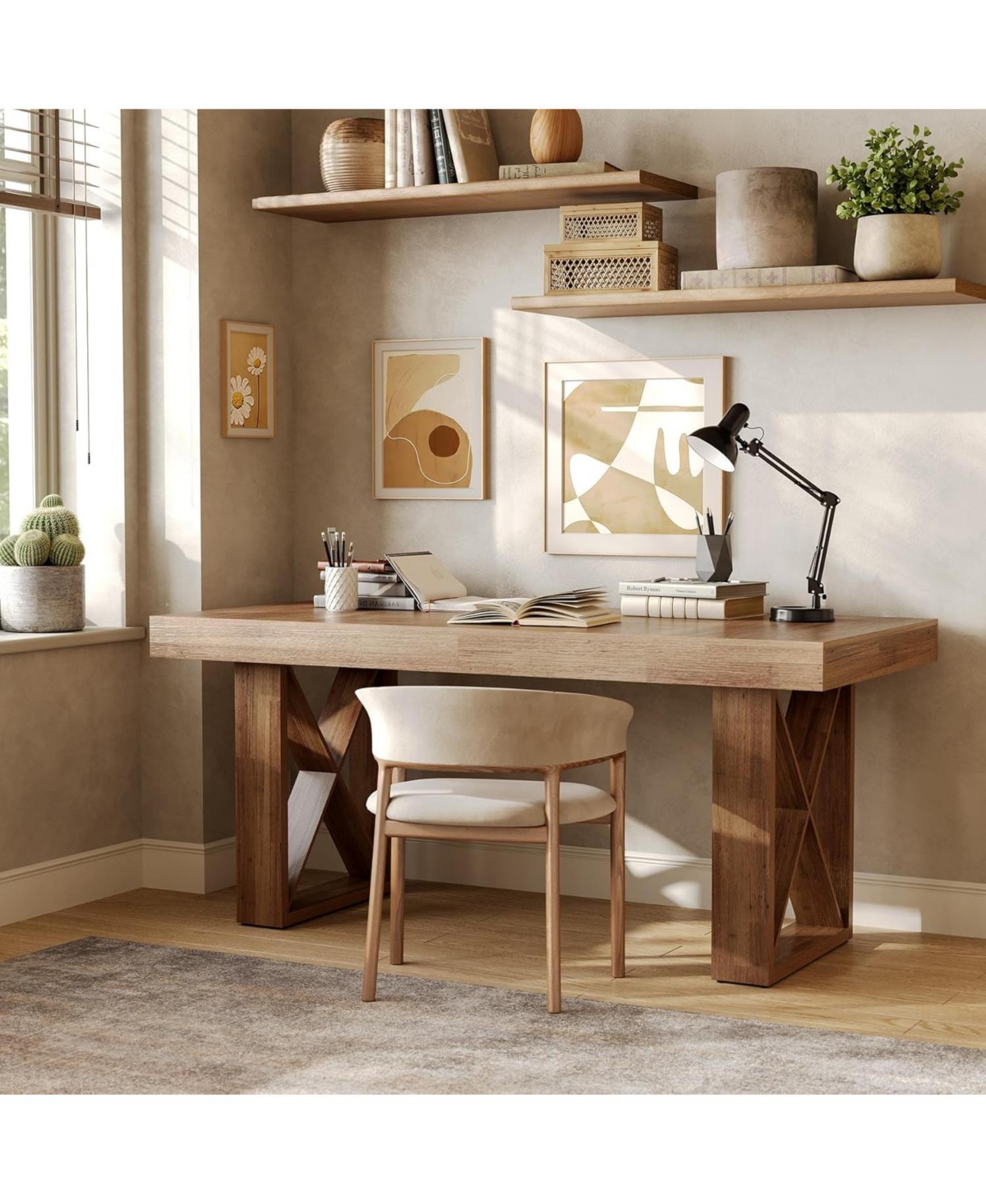 Tribesigns Computer Desk,Simple Thick Appearance,Study Gaming Writing Workstation Executive Office Desk for Home,Study Room,Office