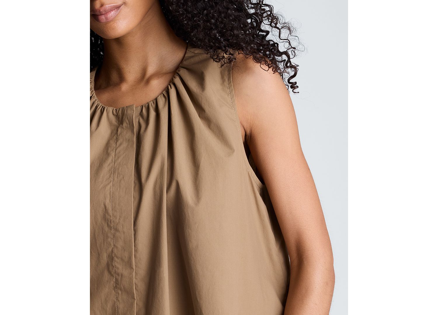 Women's High-Low Tent Poplin Top
