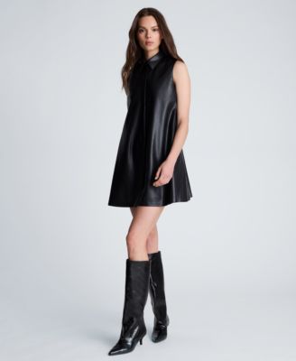 black leather swing dress Kenneth Cole xx_82225pm-tdo
