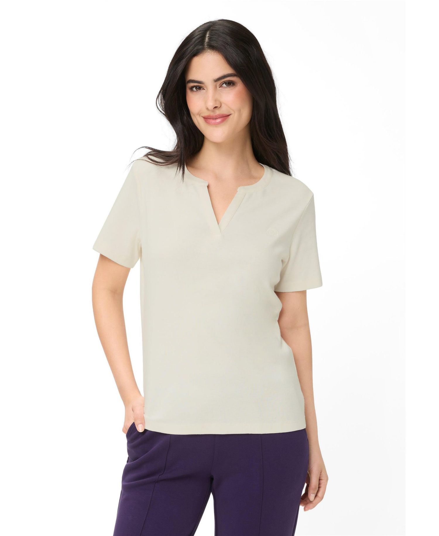 Women's Split Neck T-Shirt