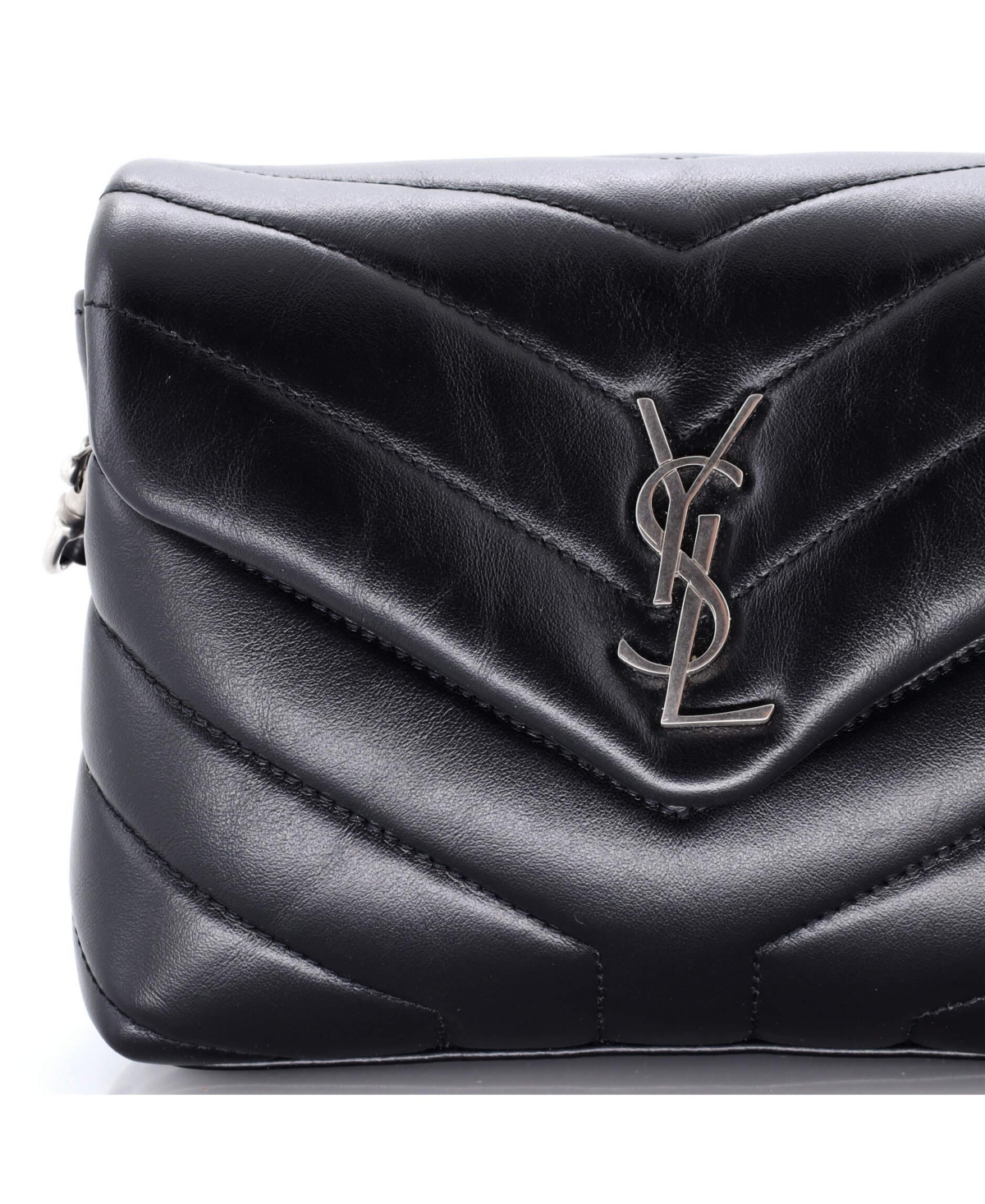 Pre-Owned Saint Laurent Toy Loulou Shoulder Bag Matelasse Chevron Leather